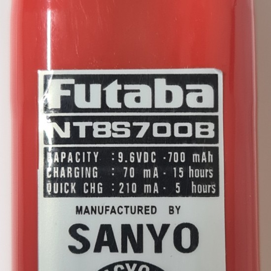 Futaba NT8S700B NiCd Battery 8-Cell 9.6V 700mAh Transmitter