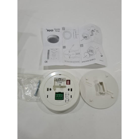 Argus security SQG3 CONVENTIONAL PLATFORM SOUNDER BASE - WHITE