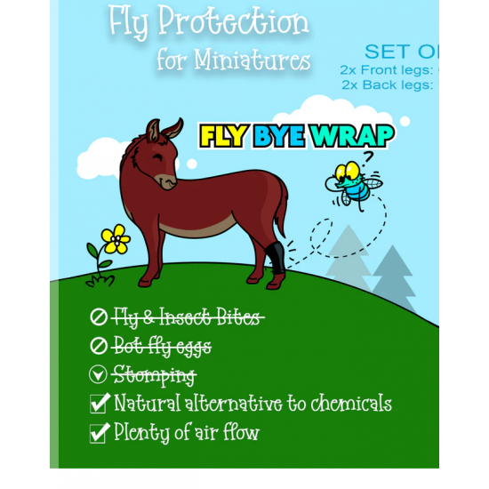 FLY BYE WRAP - NATURAL FLY REPELLENT FOR MINIATURE HORSES & DONKEYS
