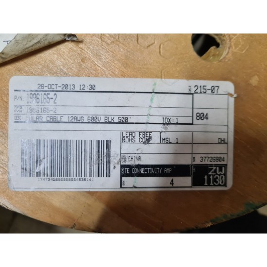 Solar Cable 12 AWG 600V BLK 500  Photovoltaic Solar Panel PV Cable 